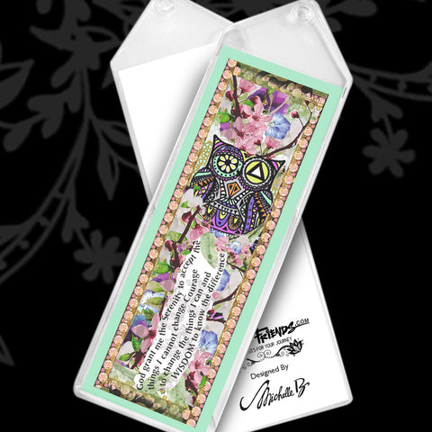 Owl Wisdom Serenity Prayer Bookmark