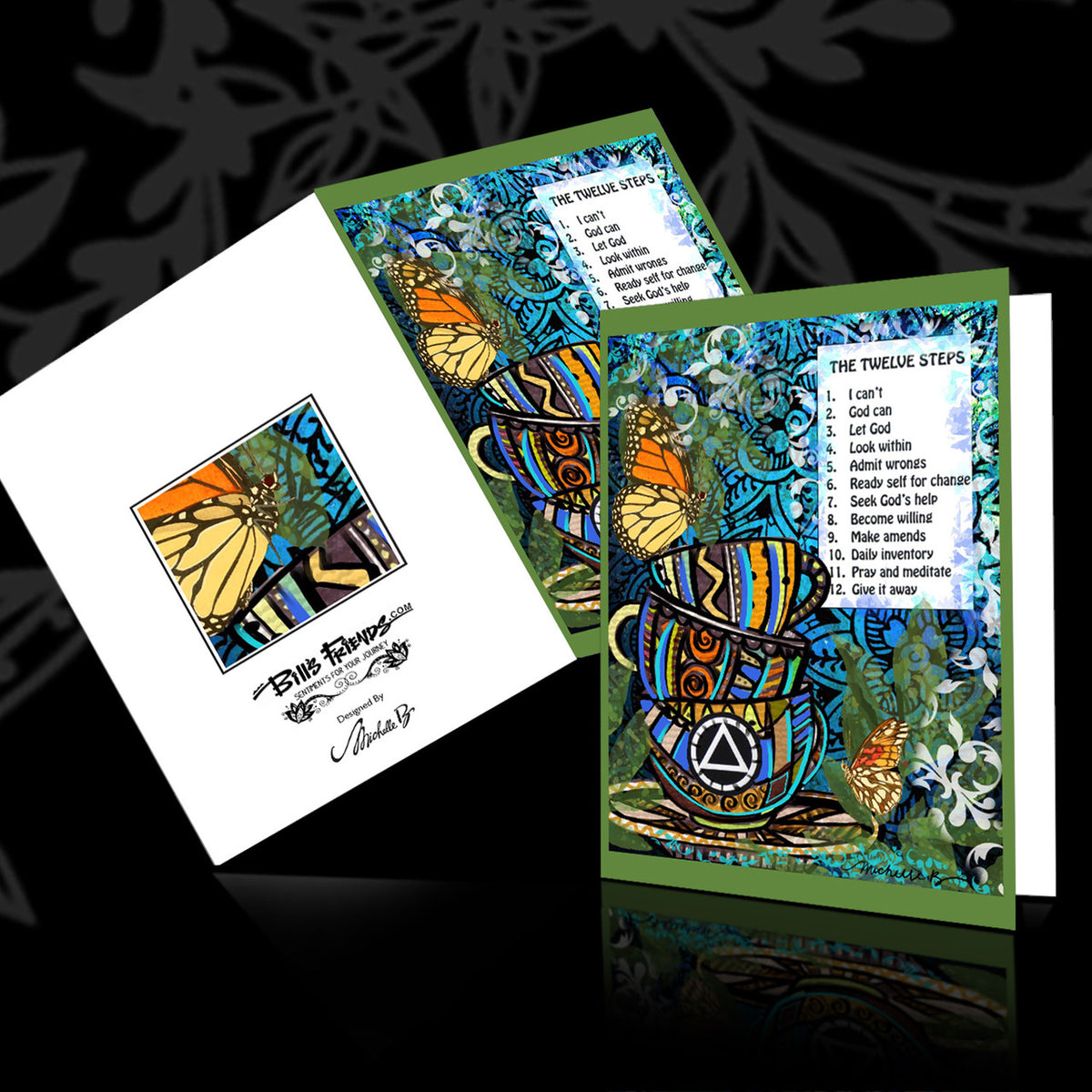 The 12 Steps - Greeting Card and Bookmark